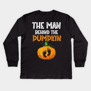 Halloween Pregnancy 2022 For Men Expecting Pumpkin Costume Shirt Kids Long Sleeve T-Shirt